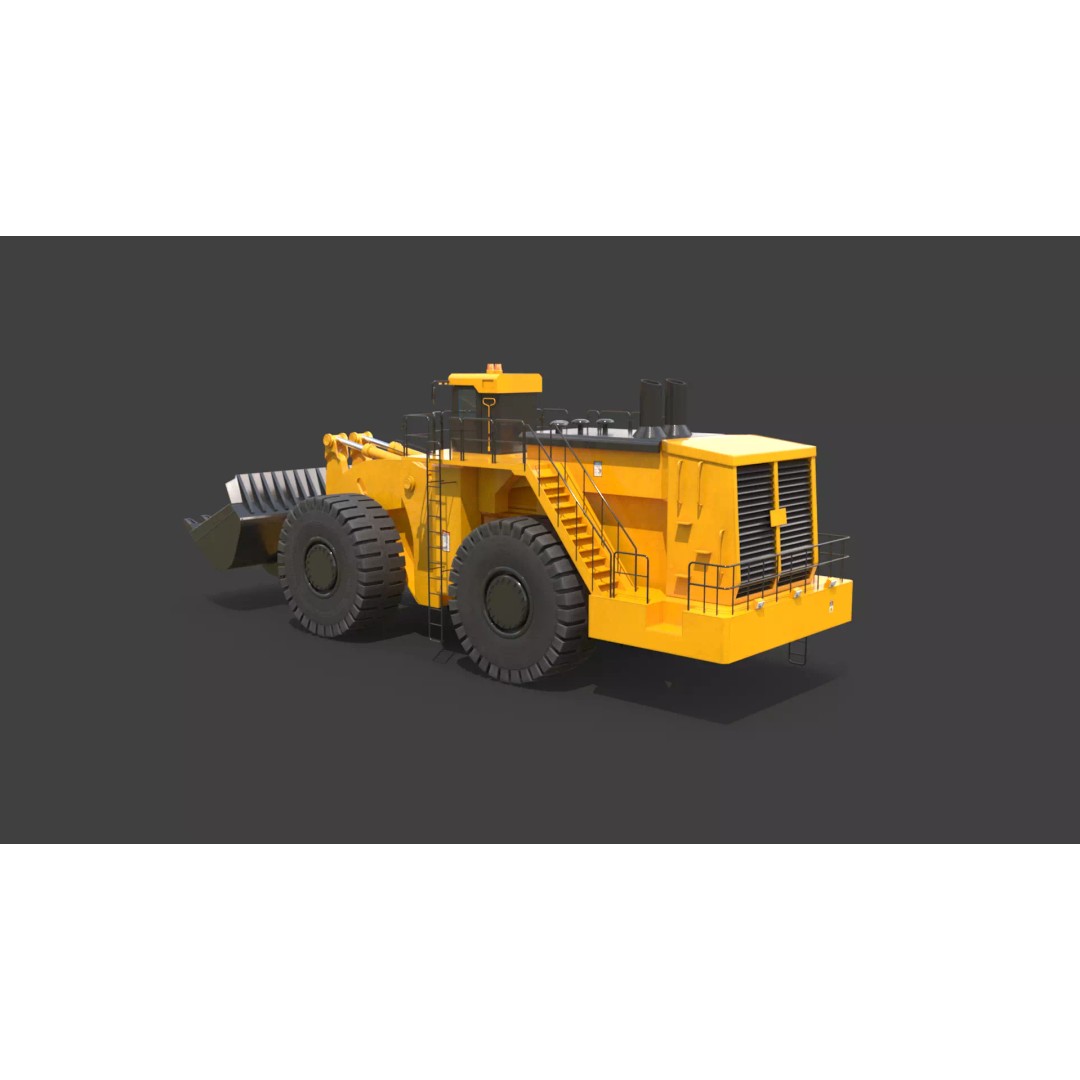 Heavy Wheeled Loader 3D Model – Detailed Industrial Vehicle, FBX - View 32