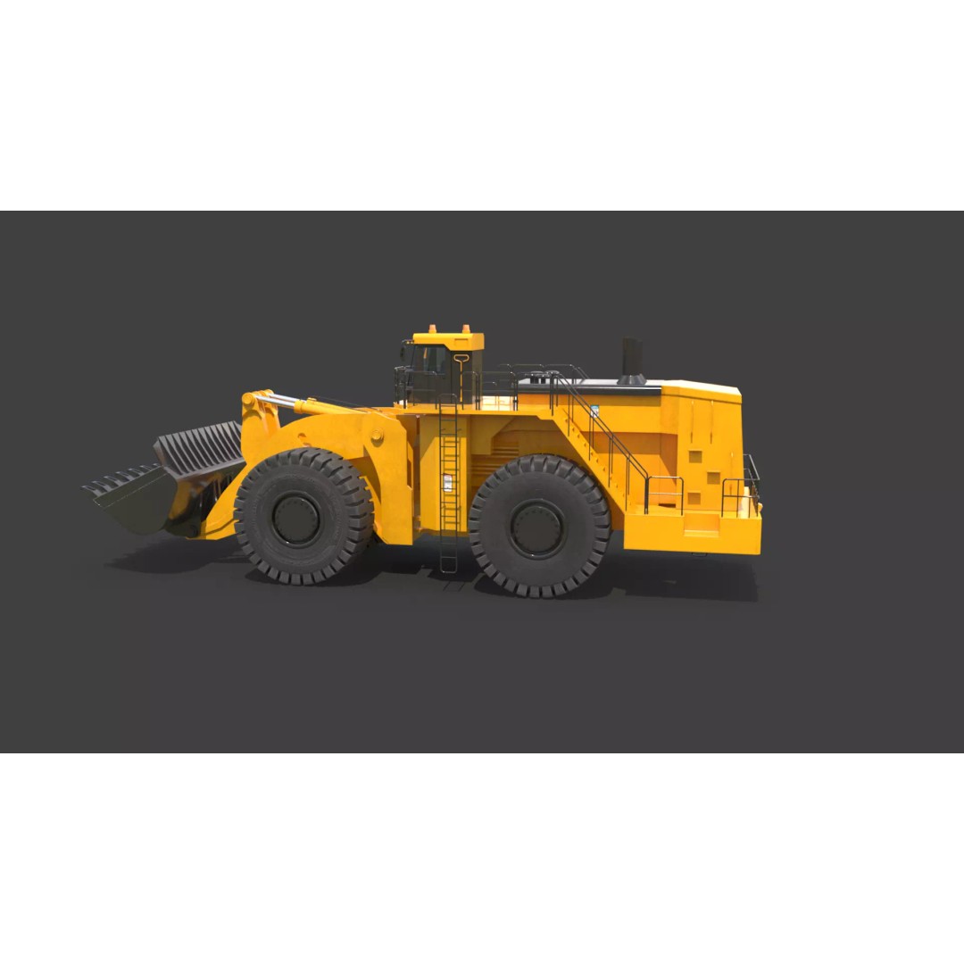 Heavy Wheeled Loader 3D Model – Detailed Industrial Vehicle, FBX - View 33