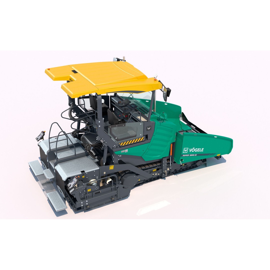 Vogele Super 1800 5i Asphalt Paver 3D Model – PBR Textured, FBX - View 10