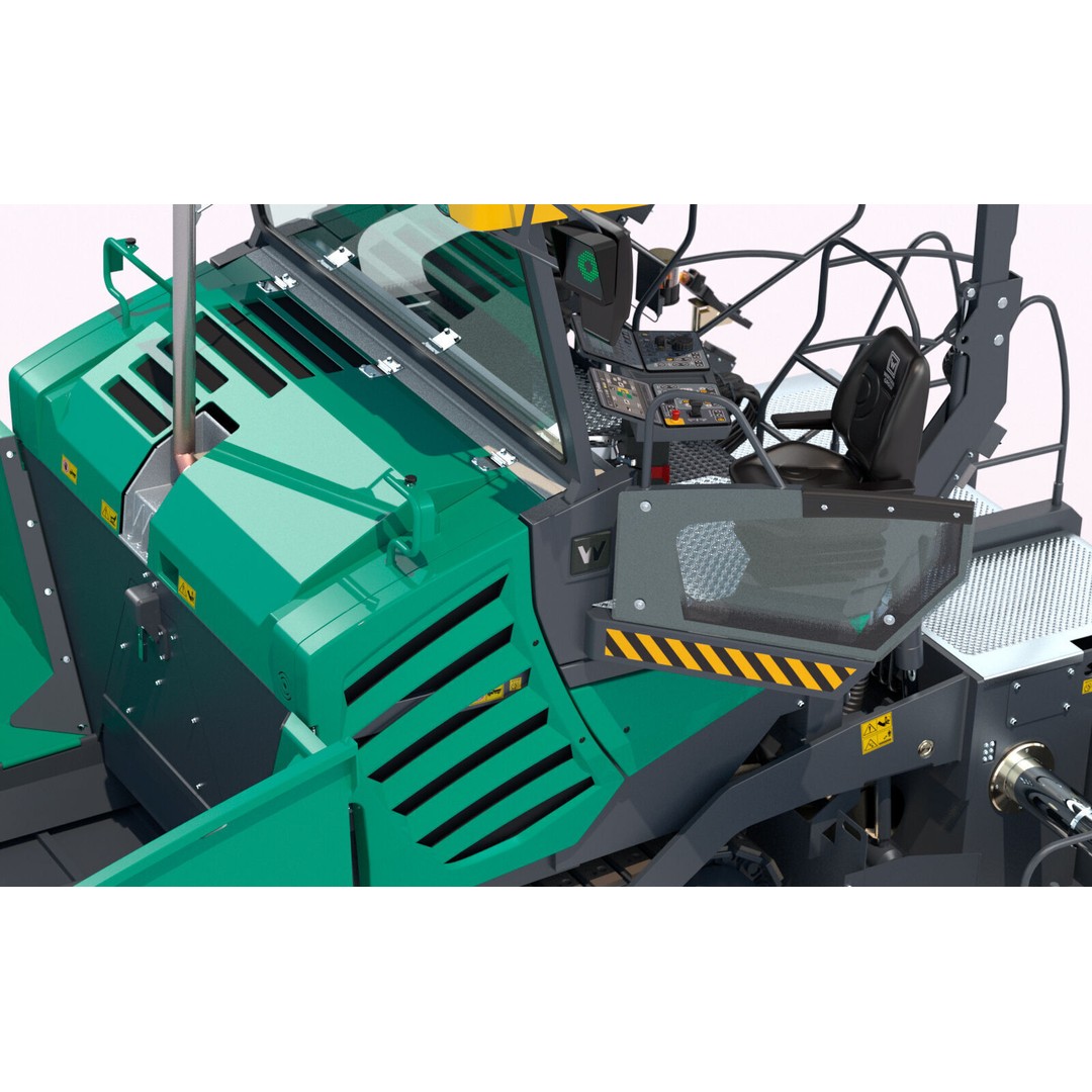 Vogele Super 1800 5i Asphalt Paver 3D Model – PBR Textured, FBX - View 12