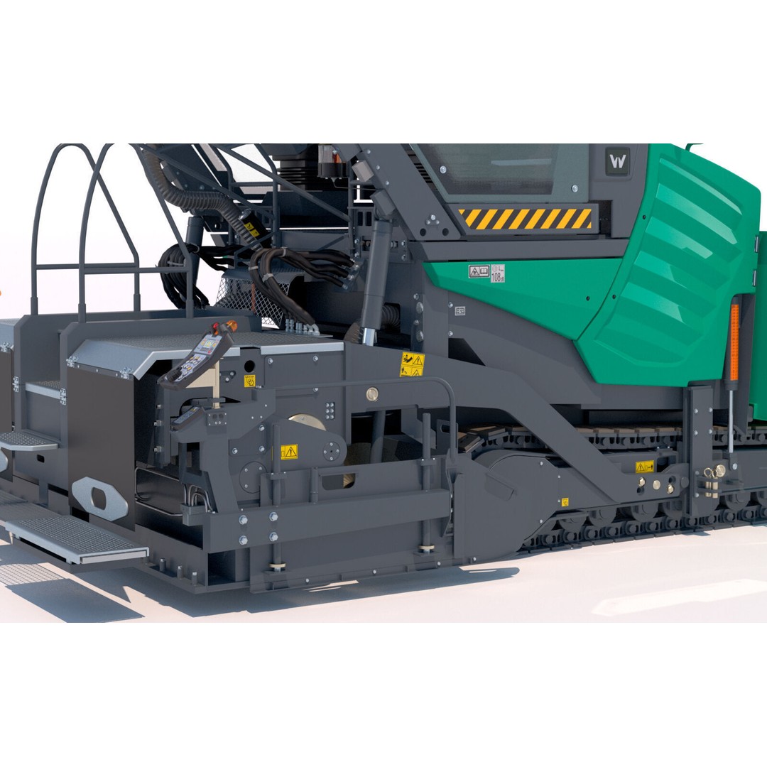 Vogele Super 1800 5i Asphalt Paver 3D Model – PBR Textured, FBX - View 14