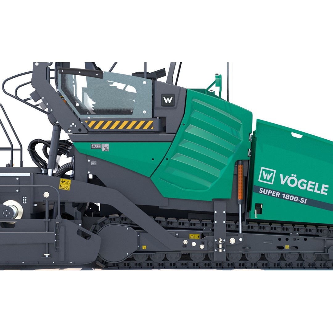 Vogele Super 1800 5i Asphalt Paver 3D Model – PBR Textured, FBX - View 15
