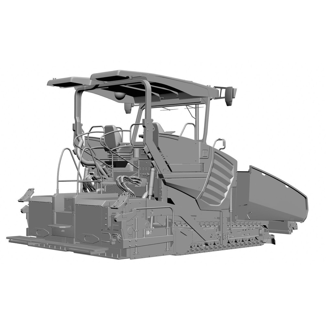 Vogele Super 1800 5i Asphalt Paver 3D Model – PBR Textured, FBX - View 20