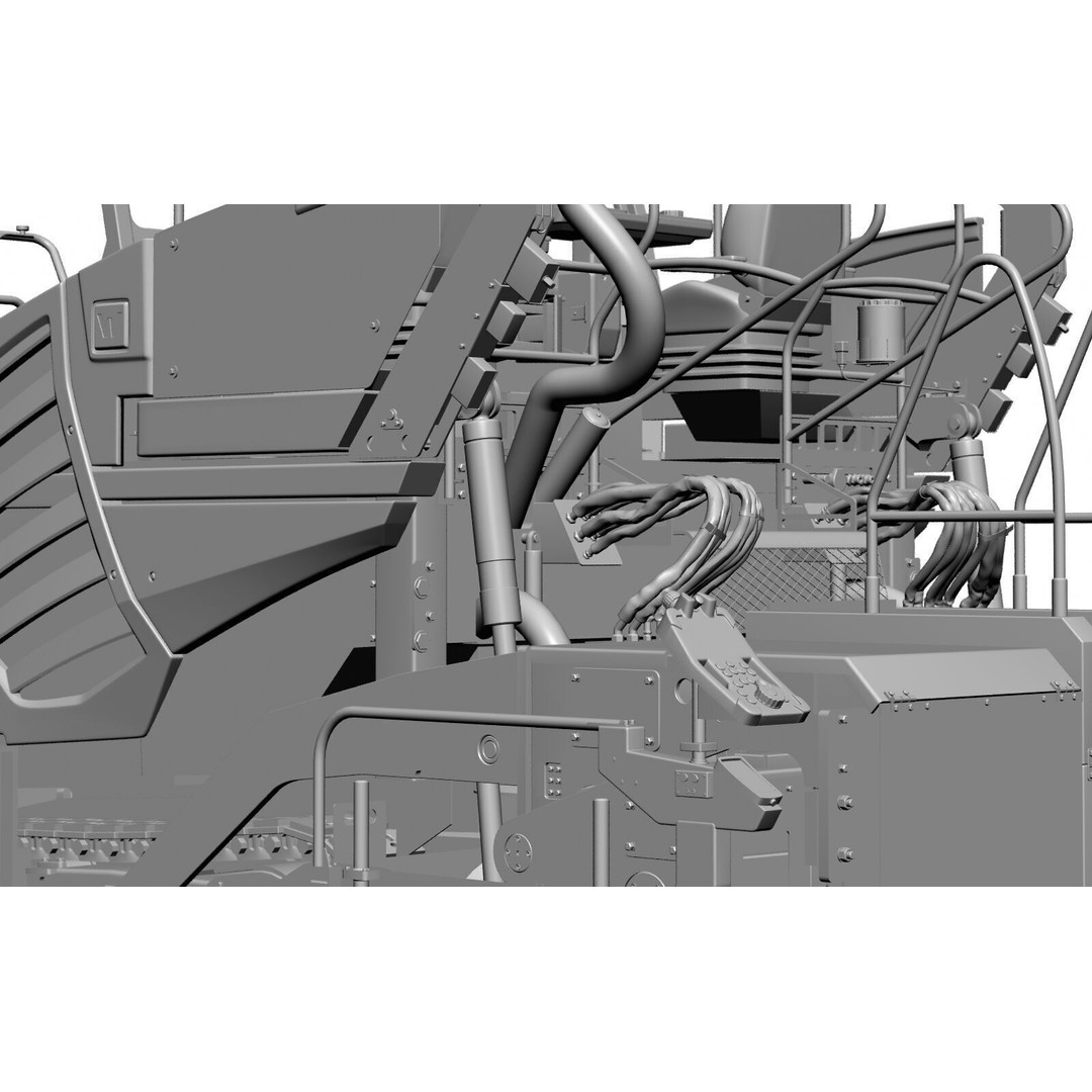 Vogele Super 1800 5i Asphalt Paver 3D Model – PBR Textured, FBX - View 22