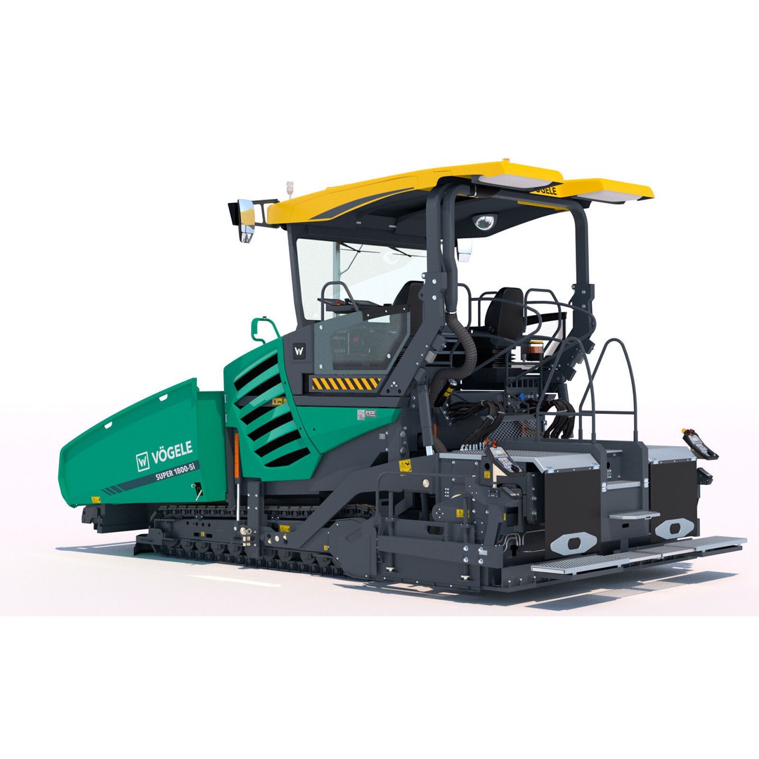 Vogele Super 1800 5i Asphalt Paver 3D Model – PBR Textured, FBX - View 5