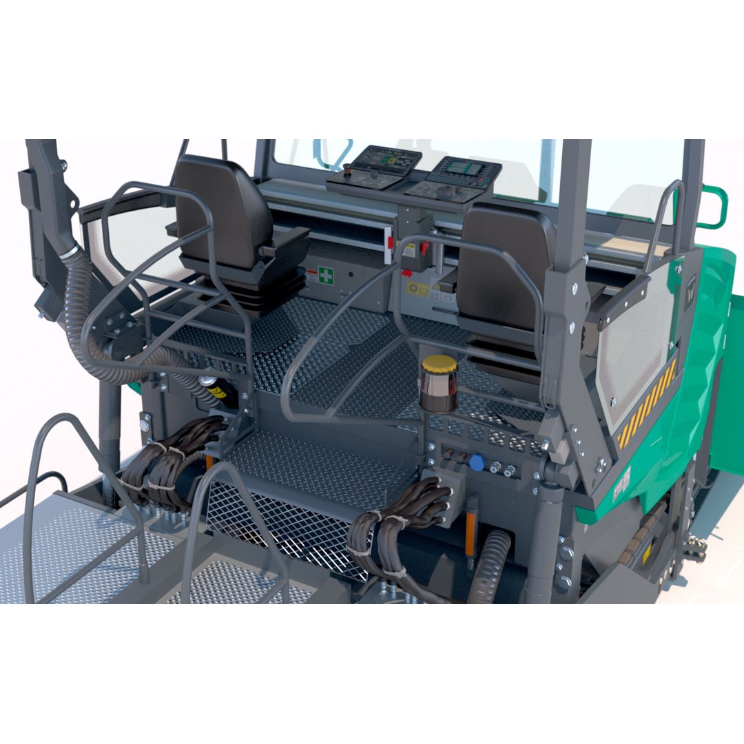 Vogele Super 1800 5i Asphalt Paver 3D Model – PBR Textured, FBX - View 9