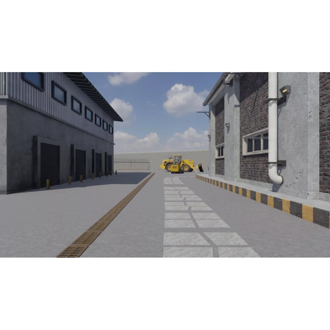 Industrial Waste Processing Facility 3D Model – Realistic Environment, PBR Textures - View 7