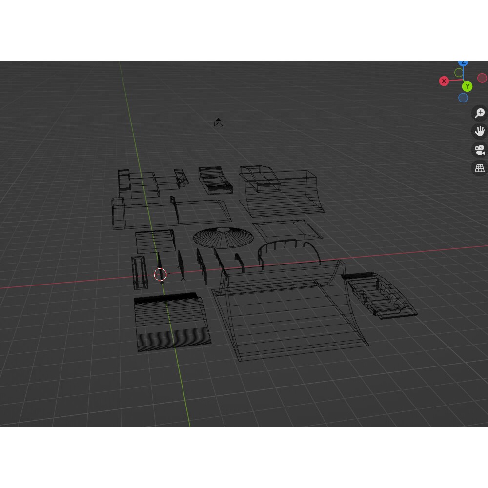 Skatepark SK8 3D Model – Low Poly Game Asset, FBX, OBJ - View 11