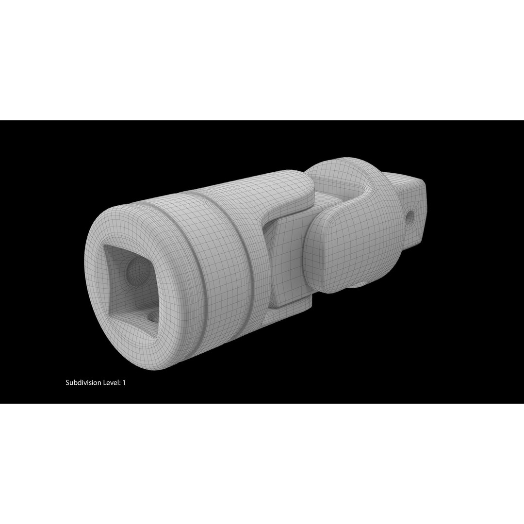 Socket Tool FU8A 3D Model – Low Poly Industrial Tool, FBX, OBJ - View 10