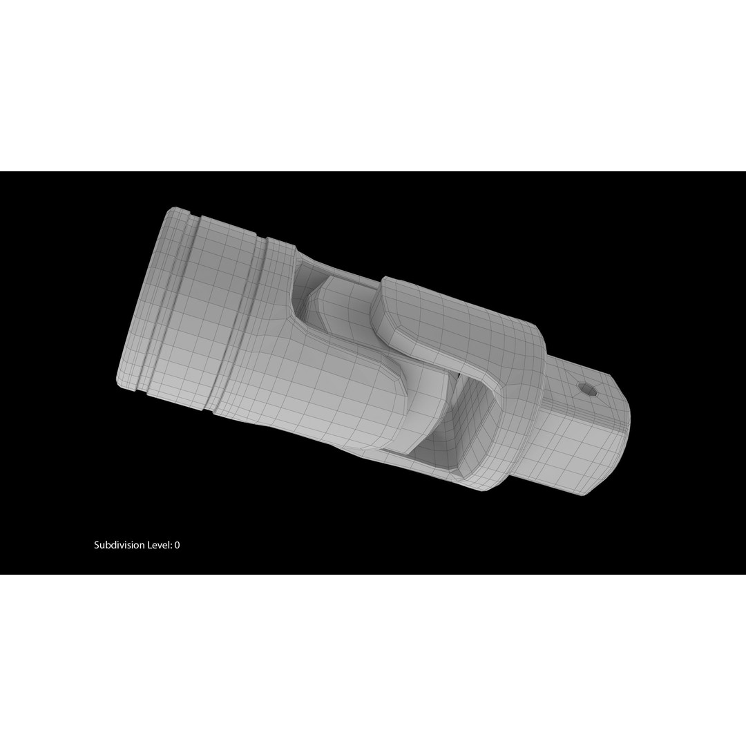 Socket Tool FU8A 3D Model – Low Poly Industrial Tool, FBX, OBJ - View 11
