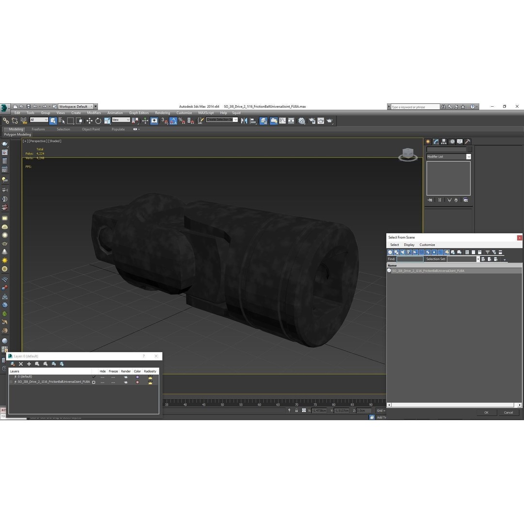Socket Tool FU8A 3D Model – Low Poly Industrial Tool, FBX, OBJ - View 23