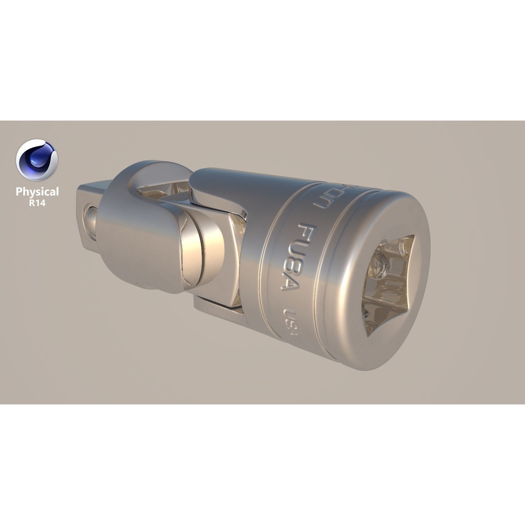 Socket Tool FU8A 3D Model – Low Poly Industrial Tool, FBX, OBJ - View 26