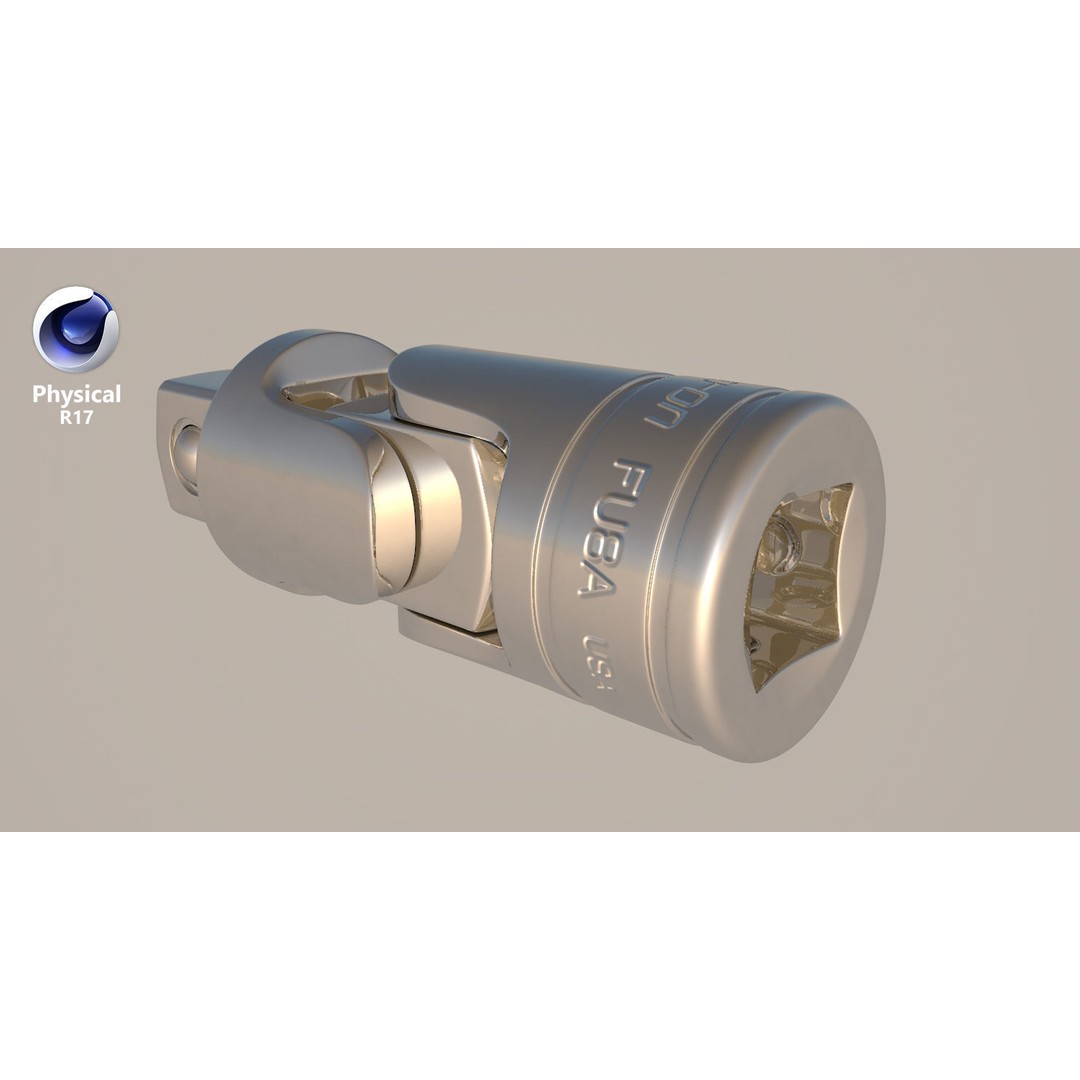 Socket Tool FU8A 3D Model – Low Poly Industrial Tool, FBX, OBJ - View 27