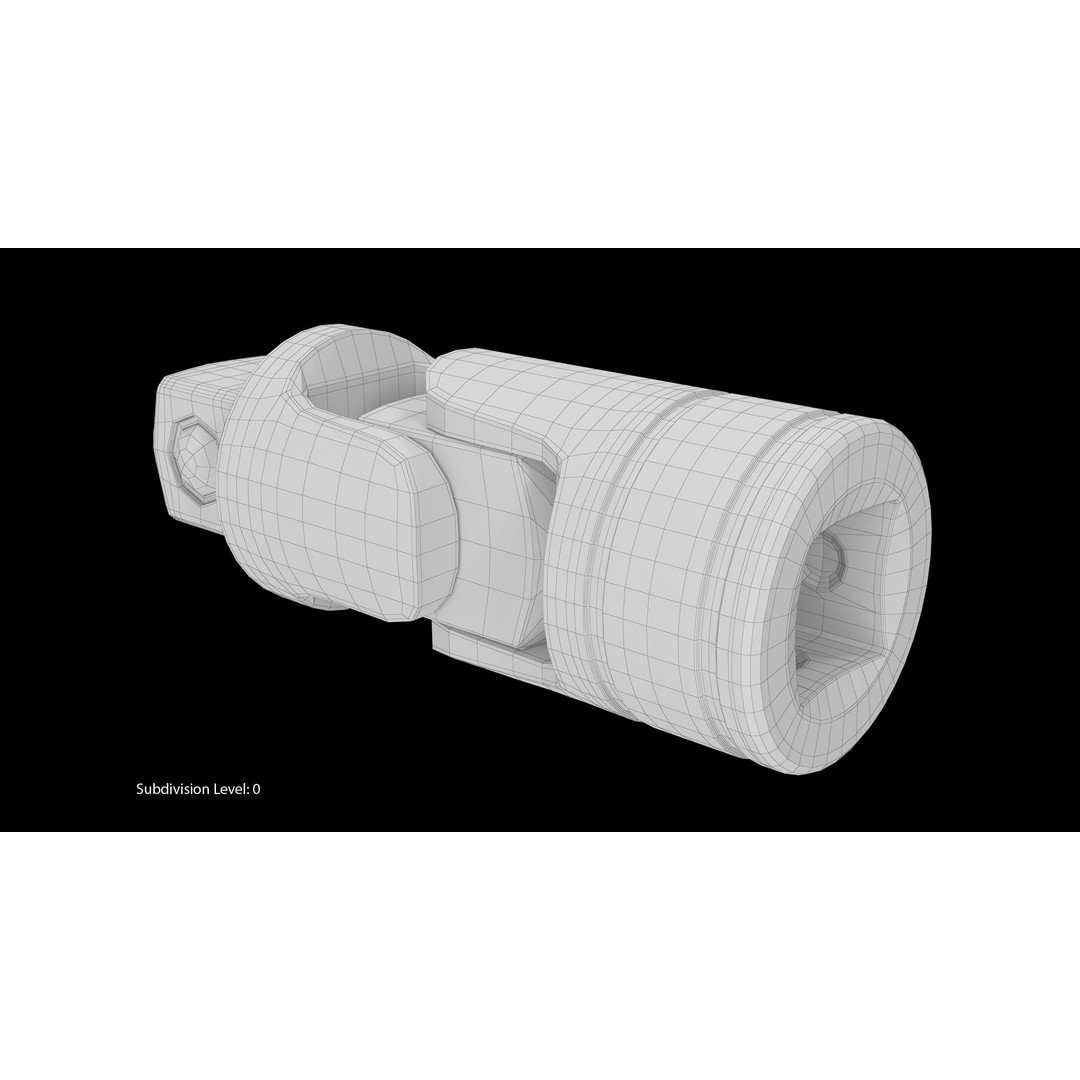 Socket Tool FU8A 3D Model – Low Poly Industrial Tool, FBX, OBJ - View 7