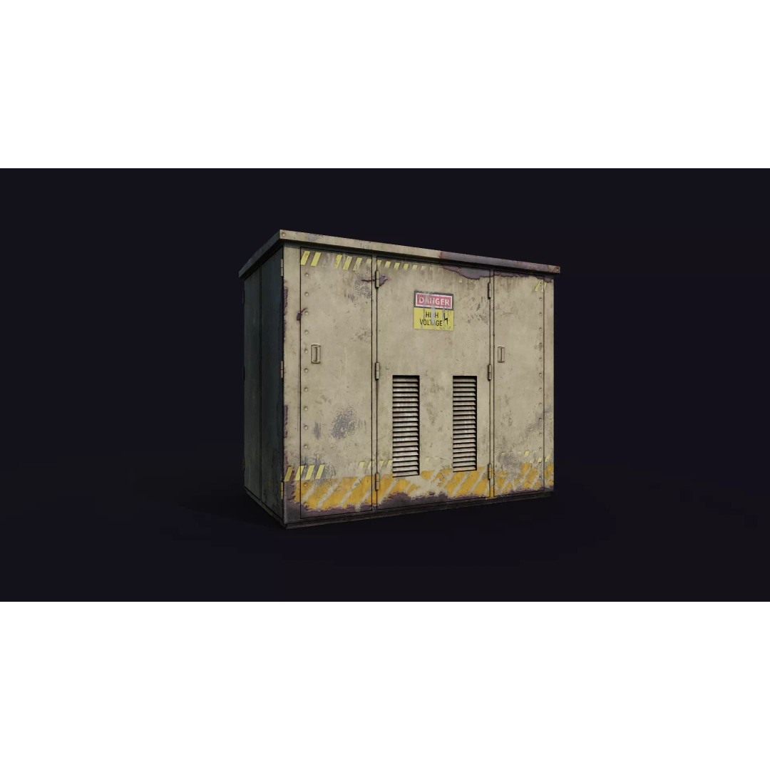 Electrical Boxes 3D Model – Low Poly PBR Asset for Games and Archviz - View 4