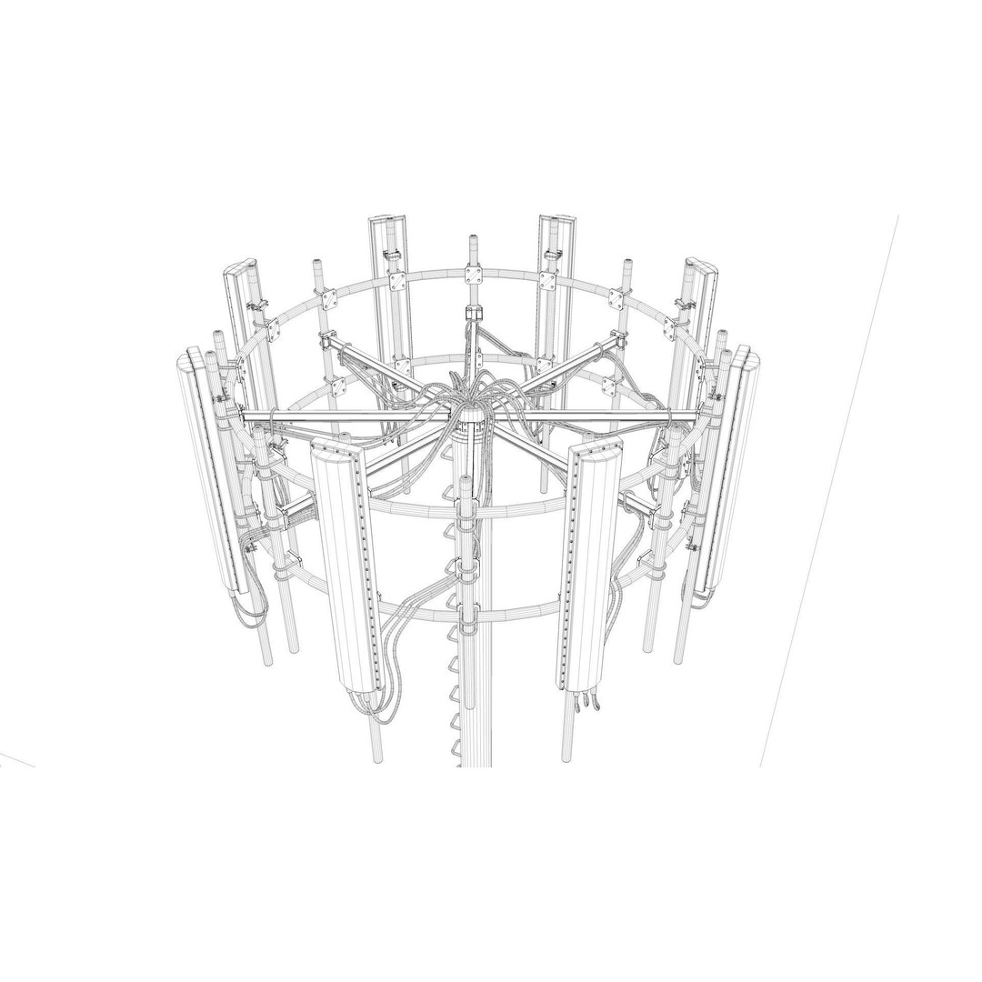Cell Phone Tower 3D Model – High Poly Game Asset, FBX, PBR Textures