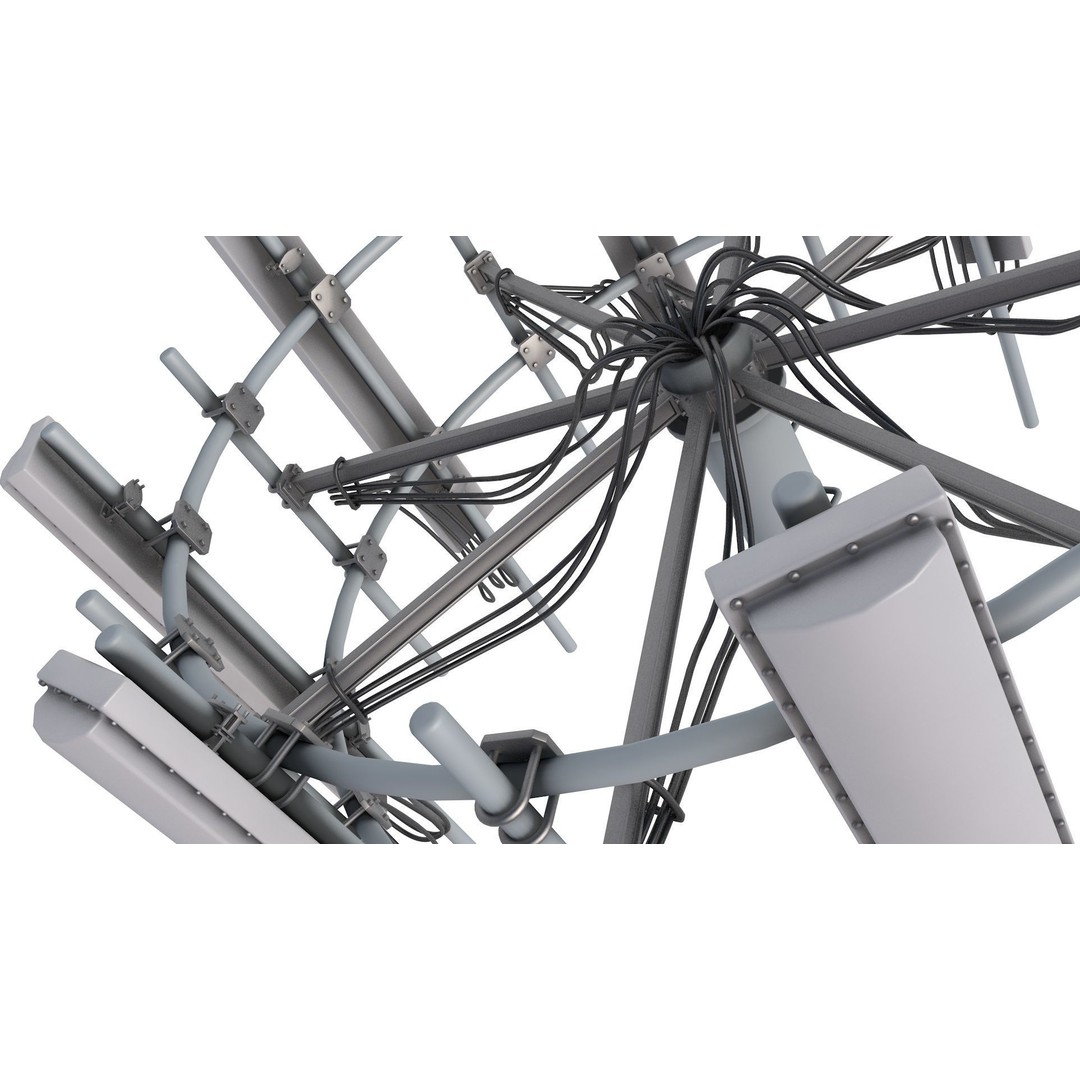 Cell Phone Tower 3D Model – High Poly Game Asset, FBX, PBR Textures - View 4