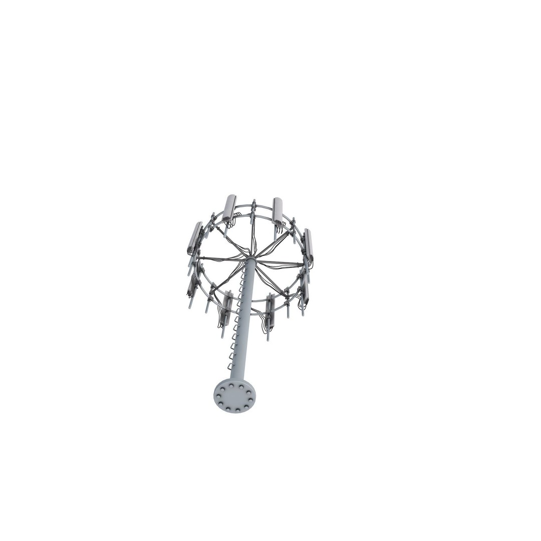 Cell Phone Tower 3D Model – High Poly Game Asset, FBX, PBR Textures - View 6