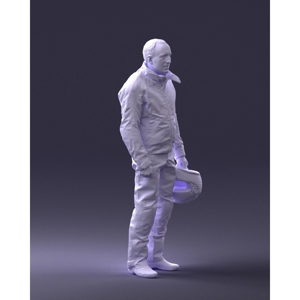 Biker Male Character 3D Model – Low Poly Game Asset, FBX - View 12
