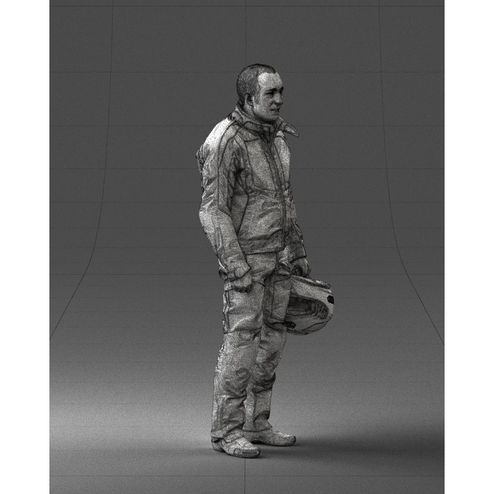 Biker Male Character 3D Model – Low Poly Game Asset, FBX - View 13