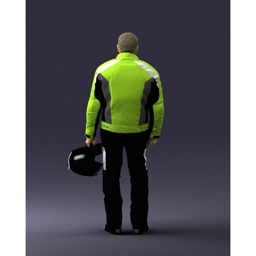 Biker Male Character 3D Model – Low Poly Game Asset, FBX - View 20