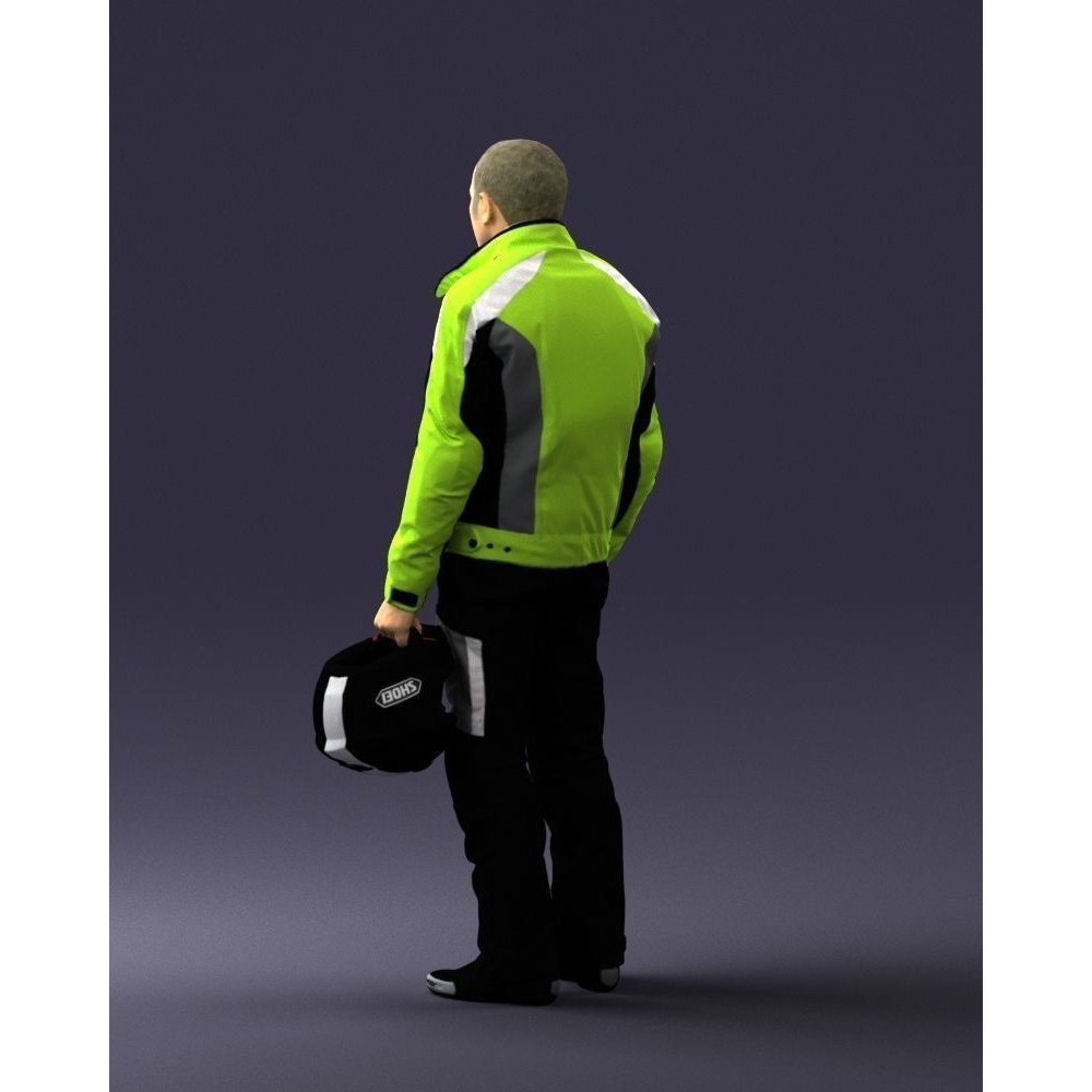 Biker Male Character 3D Model – Low Poly Game Asset, FBX - View 23