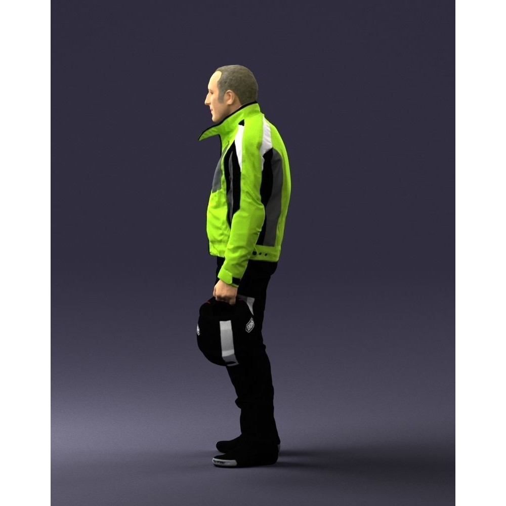 Biker Male Character 3D Model – Low Poly Game Asset, FBX - View 26