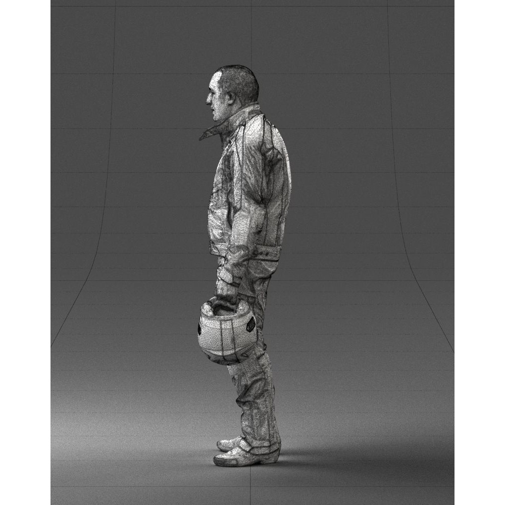 Biker Male Character 3D Model – Low Poly Game Asset, FBX - View 28