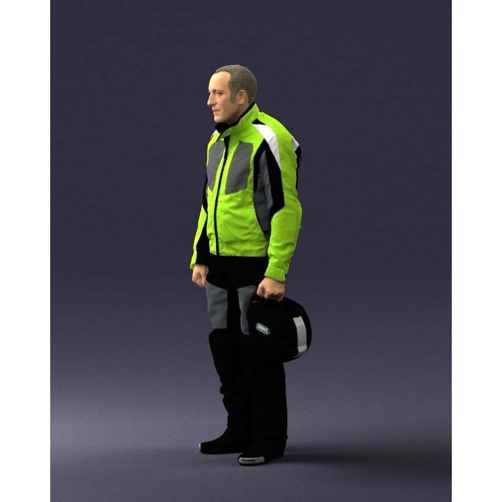 Biker Male Character 3D Model – Low Poly Game Asset, FBX - View 29