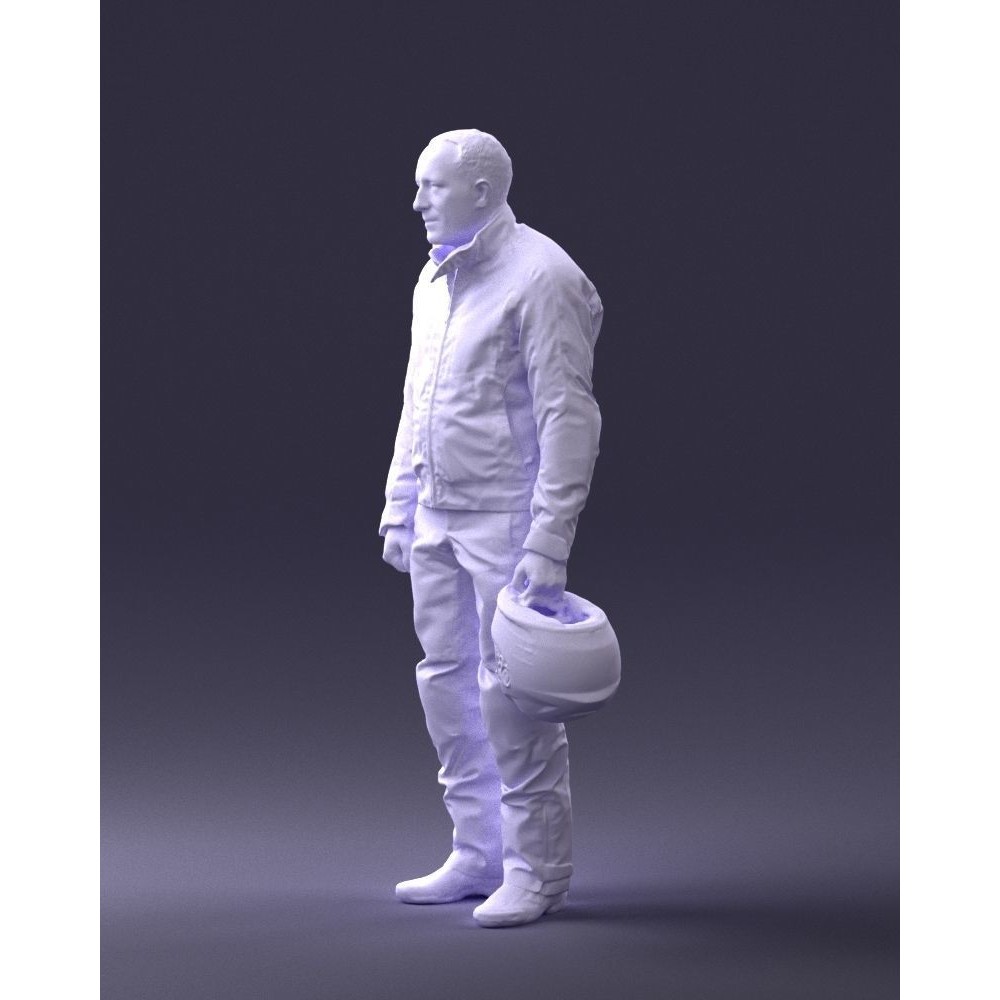 Biker Male Character 3D Model – Low Poly Game Asset, FBX - View 30