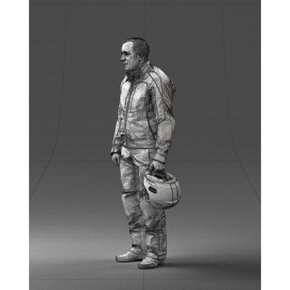 Biker Male Character 3D Model – Low Poly Game Asset, FBX - View 31