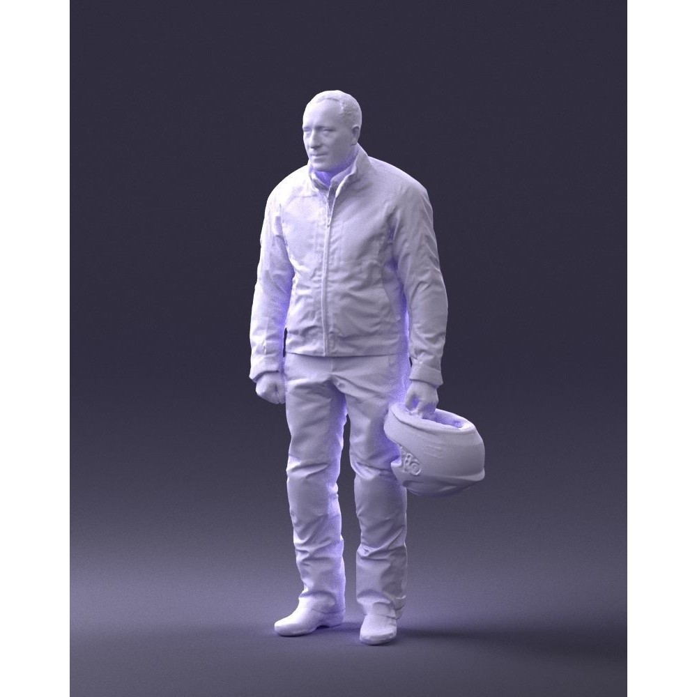 Biker Male Character 3D Model – Low Poly Game Asset, FBX - View 33