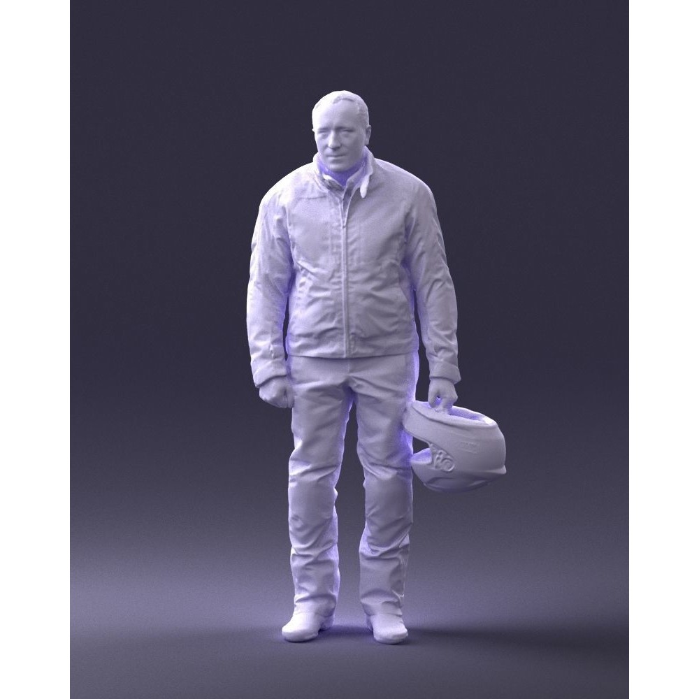 Biker Male Character 3D Model – Low Poly Game Asset, FBX - View 36