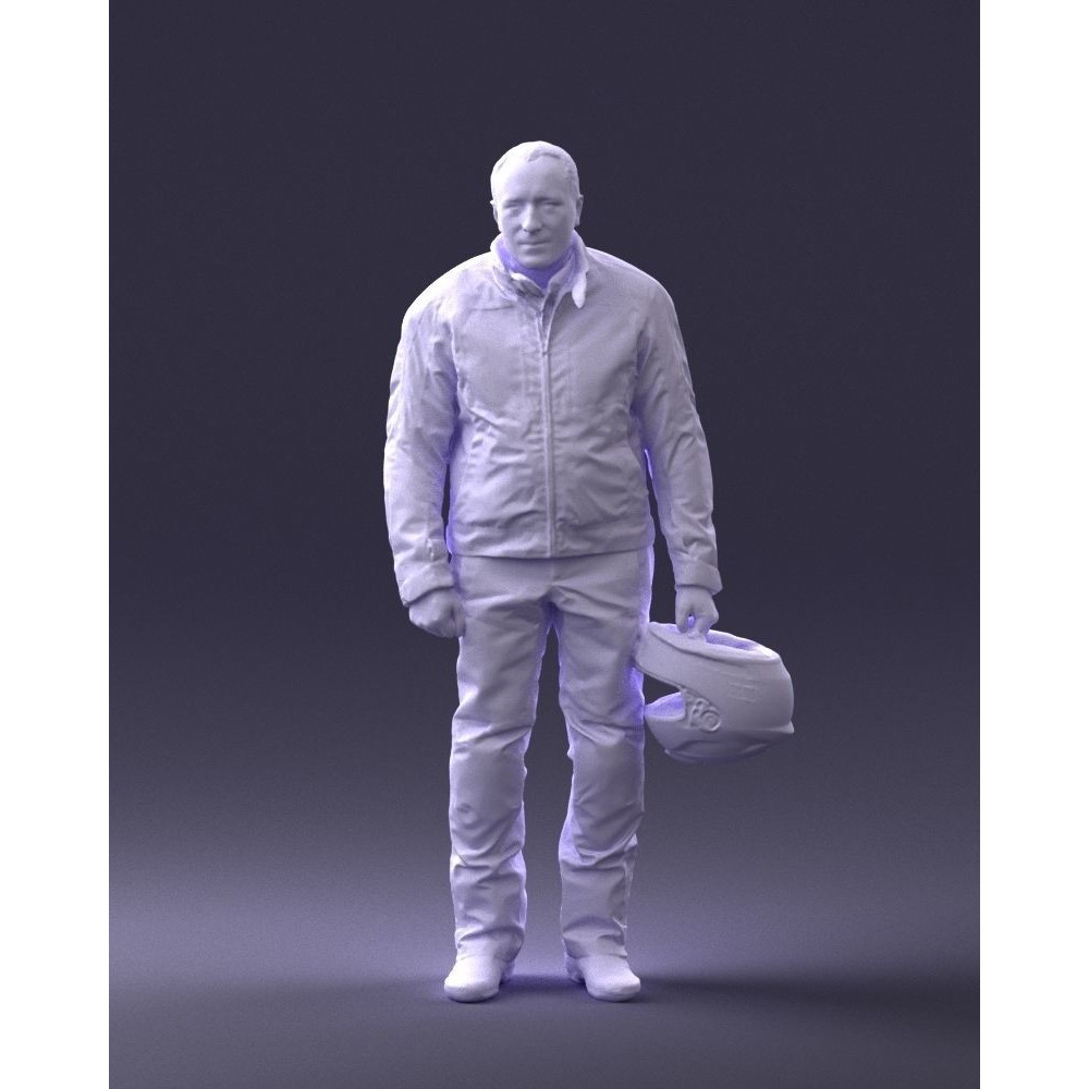 Biker Male Character 3D Model – Low Poly Game Asset, FBX - View 39