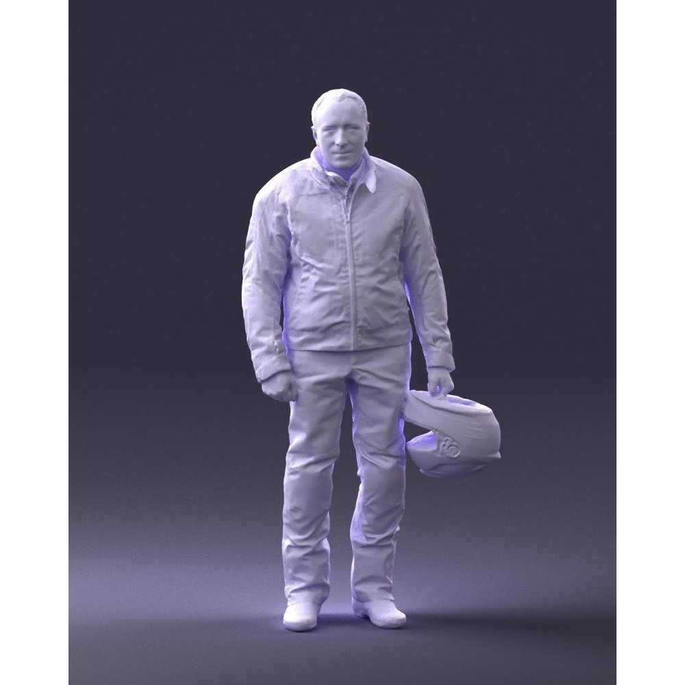 Biker Male Character 3D Model – Low Poly Game Asset, FBX - View 6