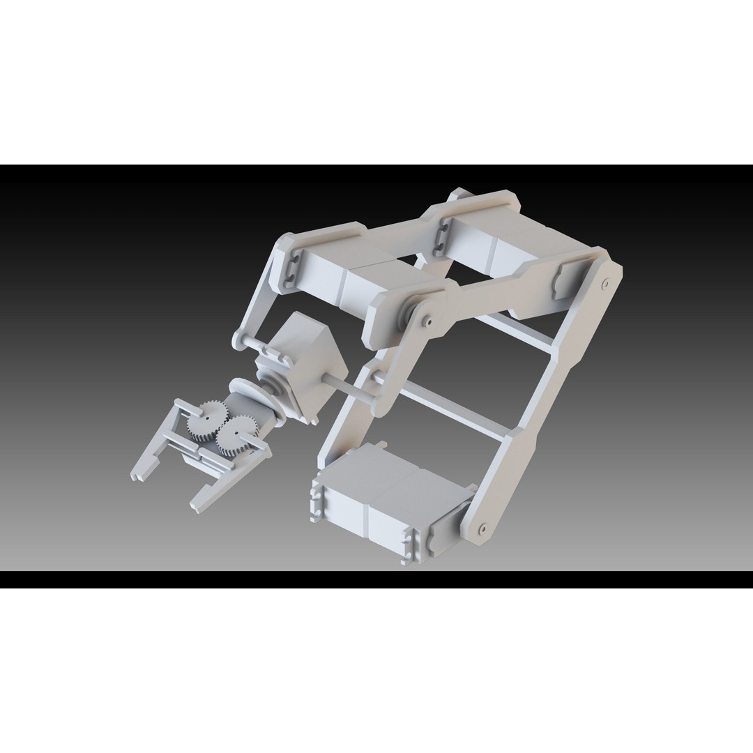 Industrial Robots 3D Model – High Detail Low-Poly Kitbash, FBX & OBJ - View 10