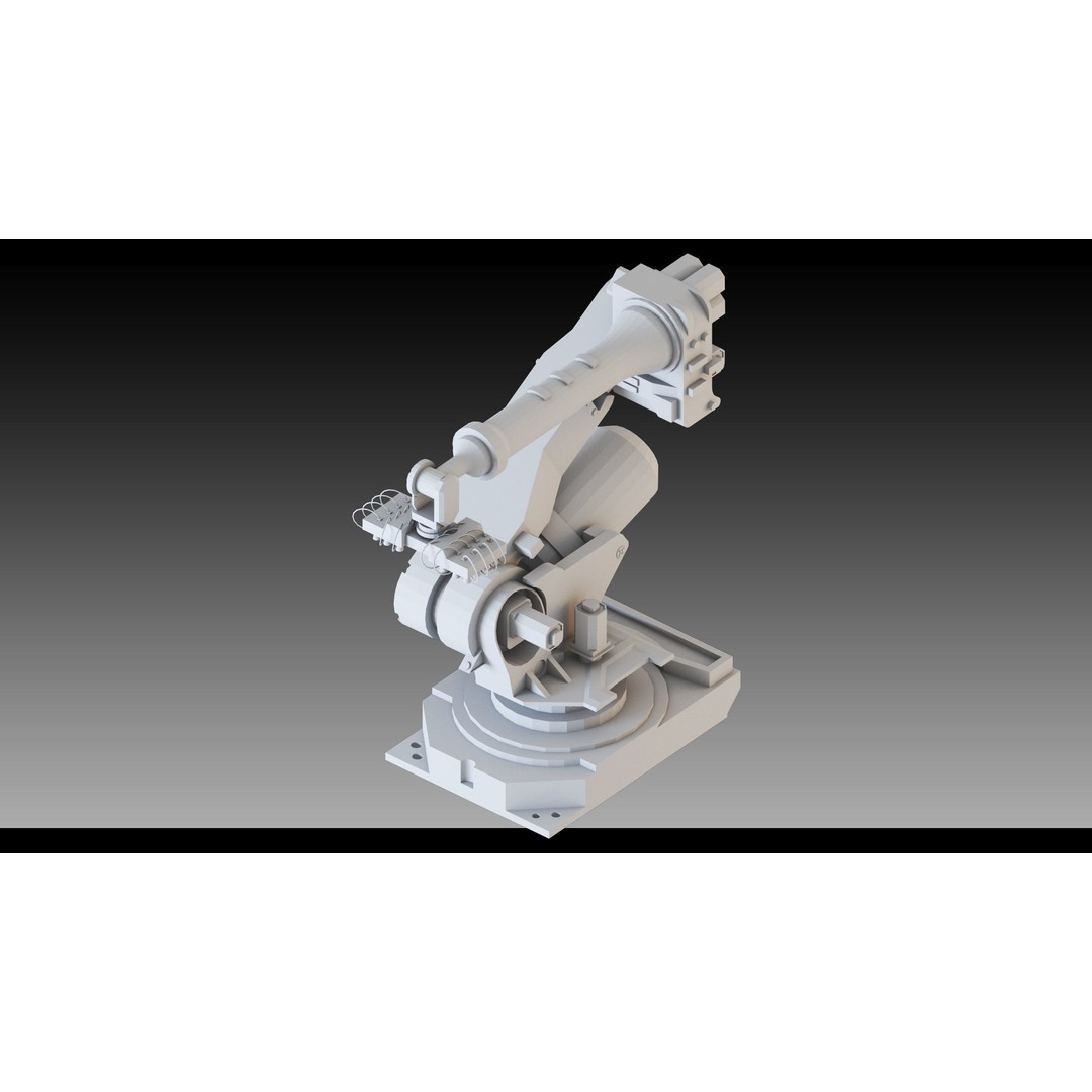 Industrial Robots 3D Model – High Detail Low-Poly Kitbash, FBX & OBJ - View 3