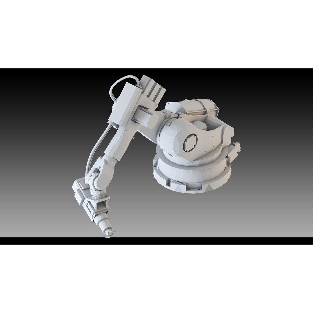 Industrial Robots 3D Model – High Detail Low-Poly Kitbash, FBX & OBJ - View 5