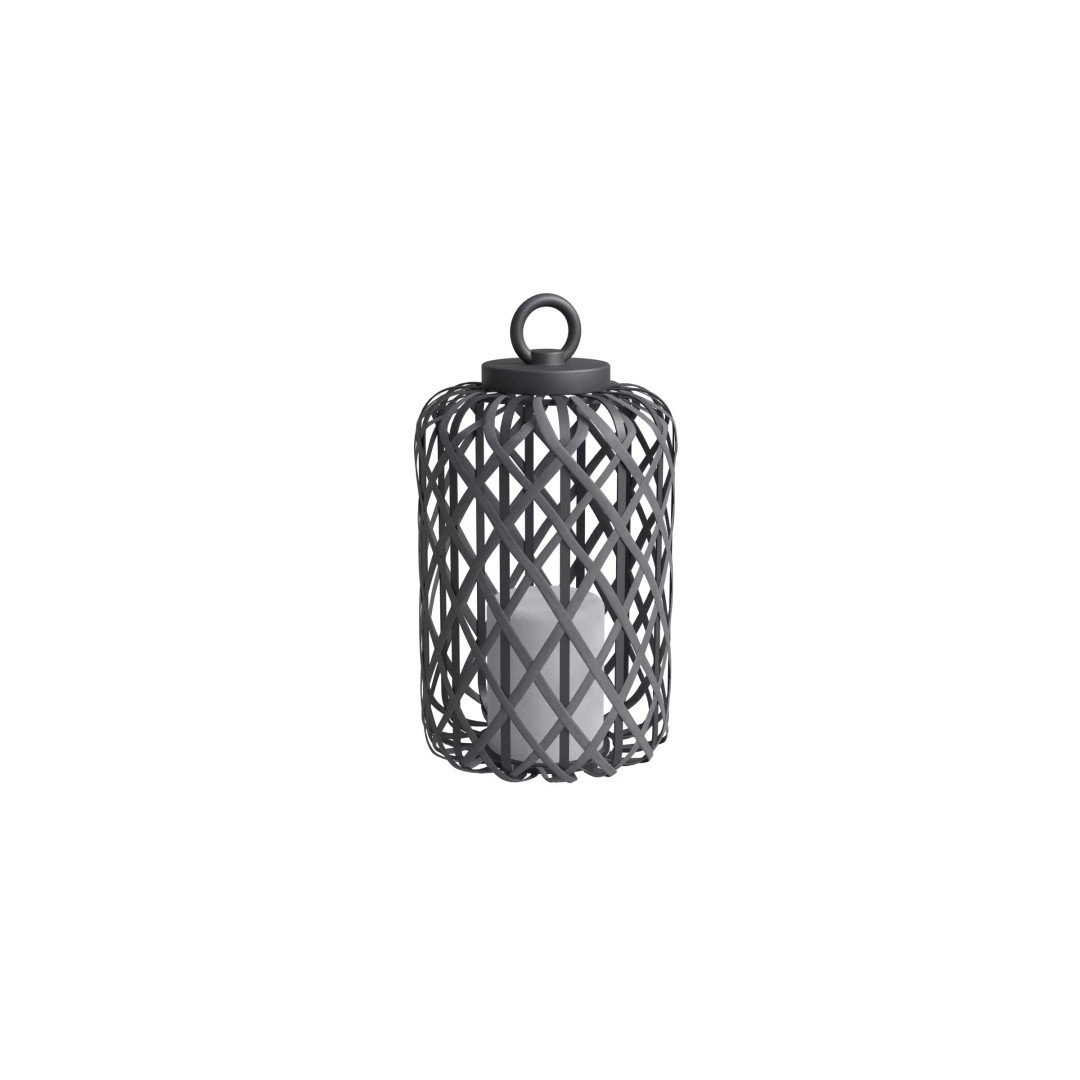 Woven Basket Pendant 3D Model – Low Poly Lamp with PBR Textures, Blender - View 2