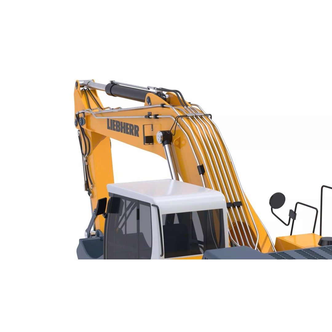 Liebherr R920 Litronic Crawler Excavator 3D Model – High Poly PBR Asset, FBX, OBJ