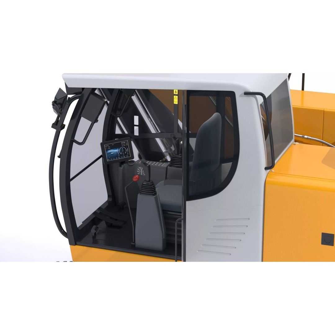 Liebherr R920 Litronic Crawler Excavator 3D Model – High Poly PBR Asset, FBX, OBJ - View 9