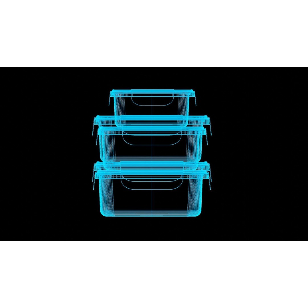 Food Storage Container 3D Model – Low Poly PBR Kitchenware, FBX, OBJ - View 7