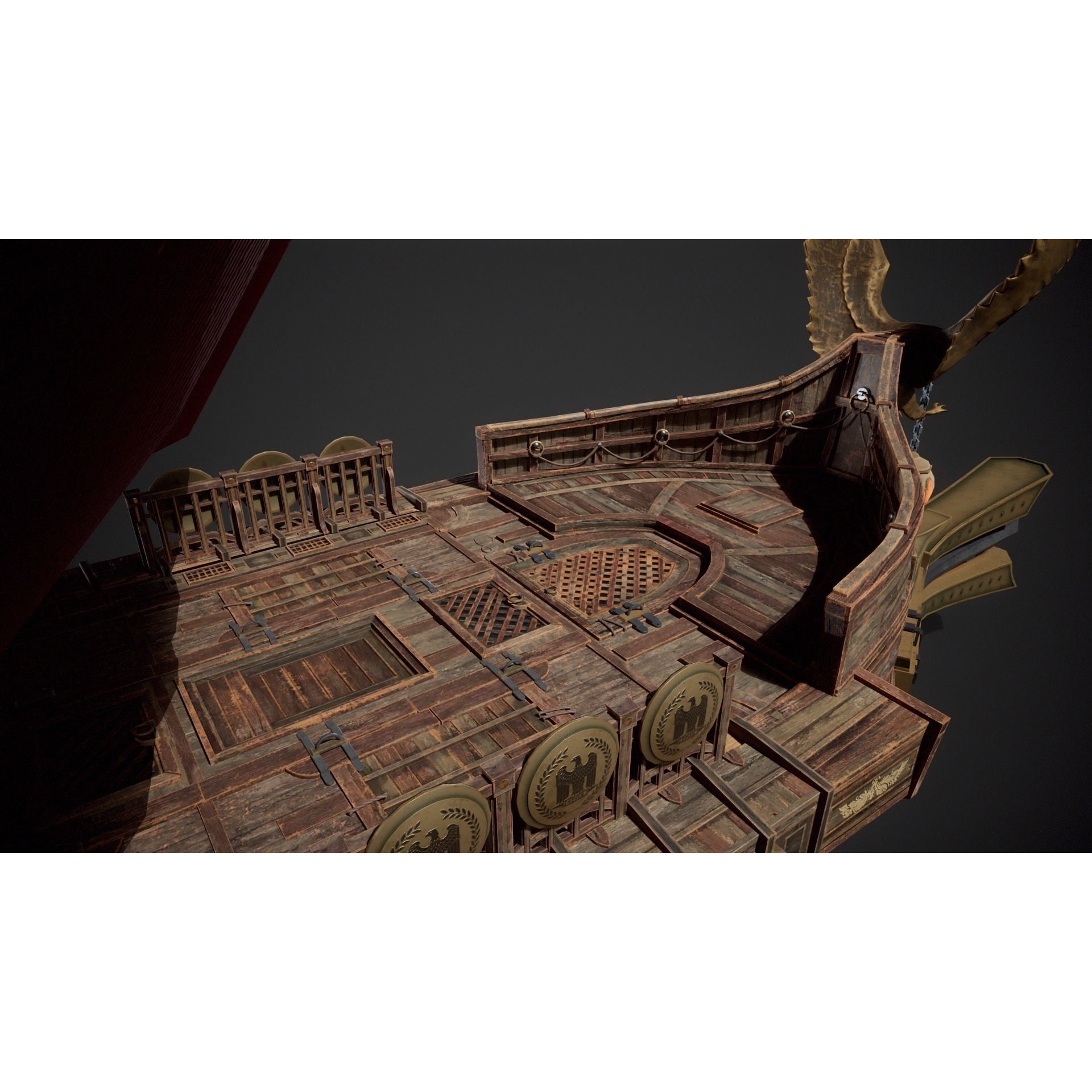 Trireme - Low-Poly Game-Ready 3D Model - View 15