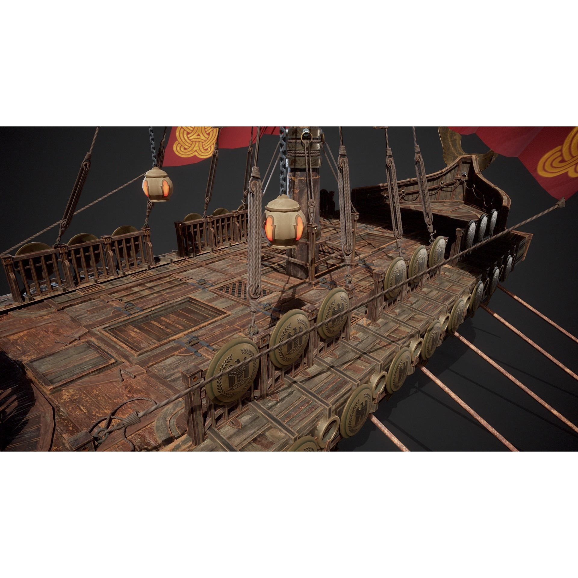 Trireme - Low-Poly Game-Ready 3D Model - View 16
