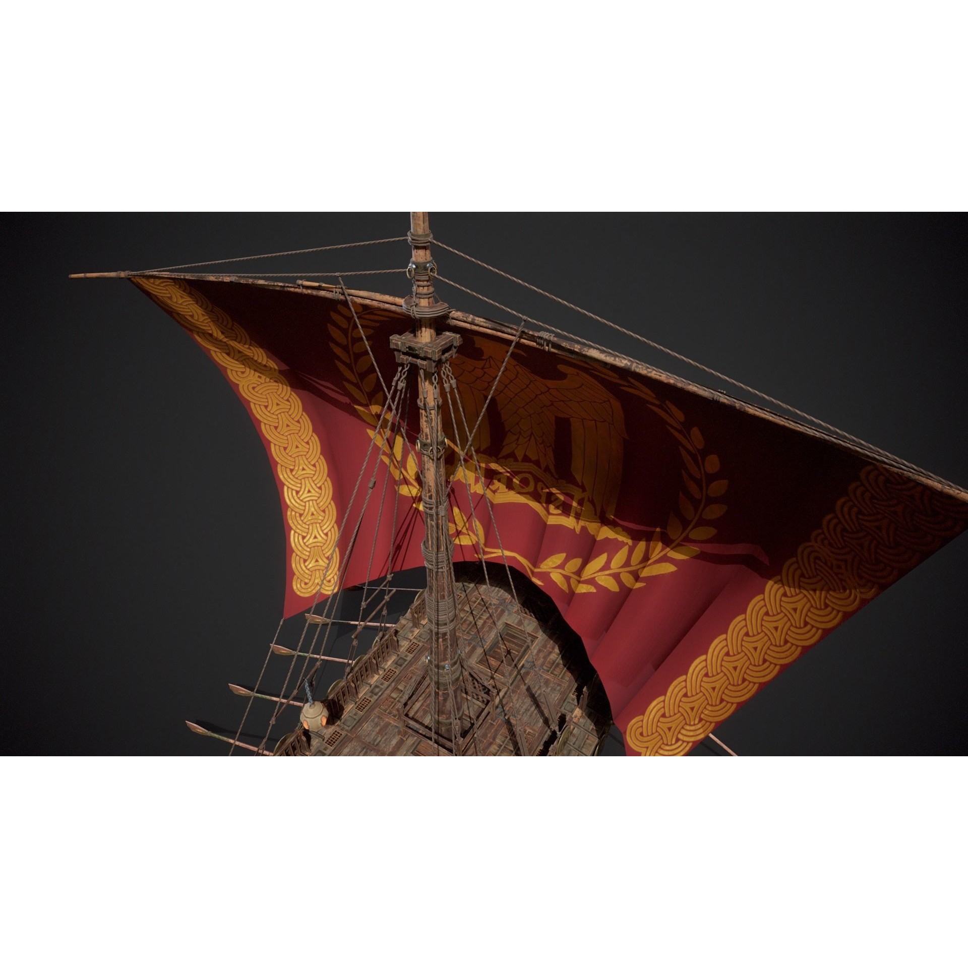 Trireme - Low-Poly Game-Ready 3D Model - View 17