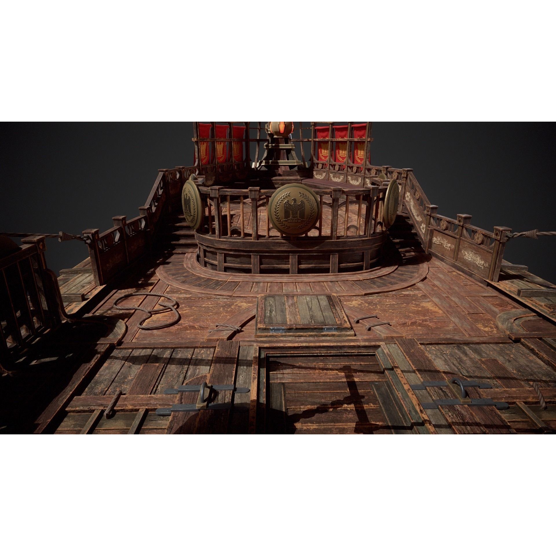 Trireme - Low-Poly Game-Ready 3D Model - View 19
