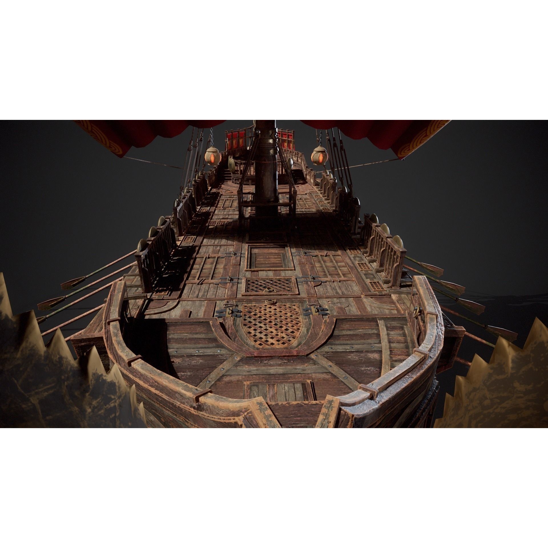 Trireme - Low-Poly Game-Ready 3D Model - View 22