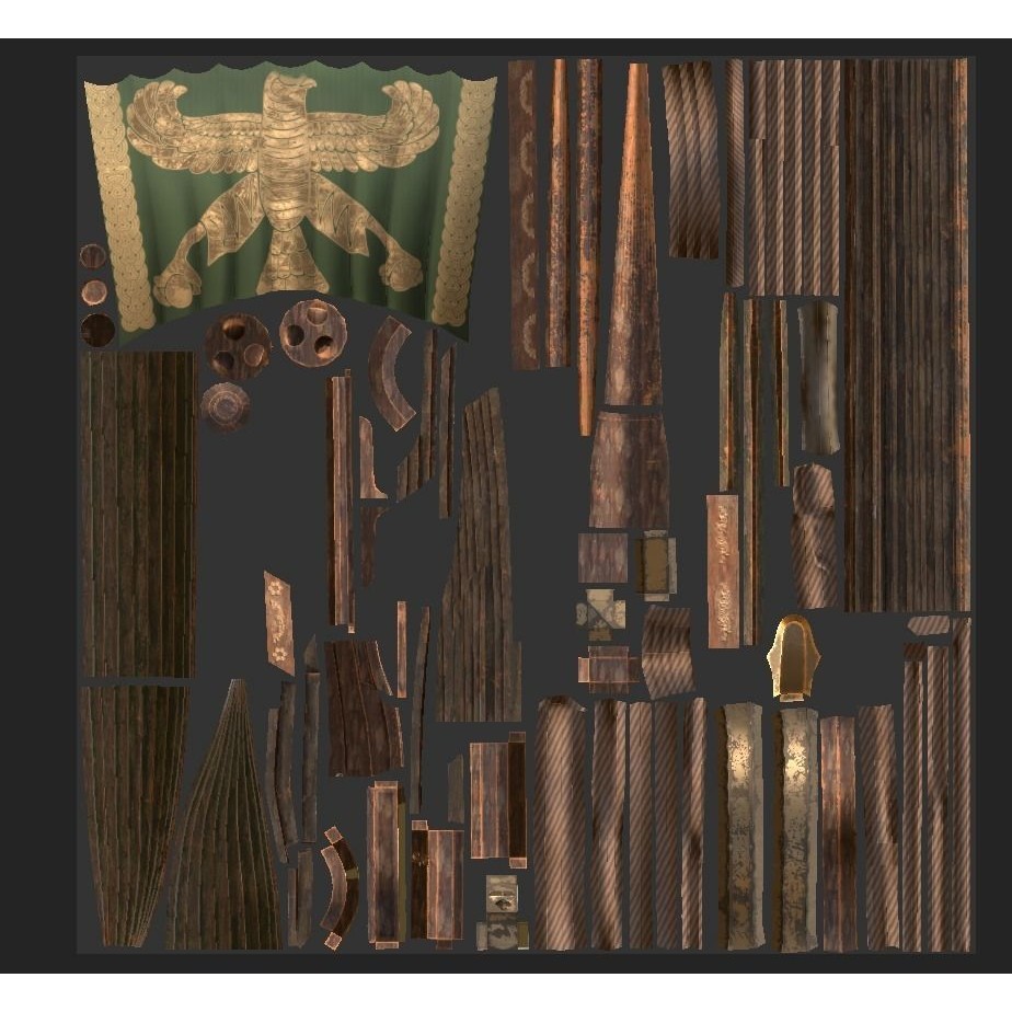 Trireme - Low-Poly Game-Ready 3D Model - View 30