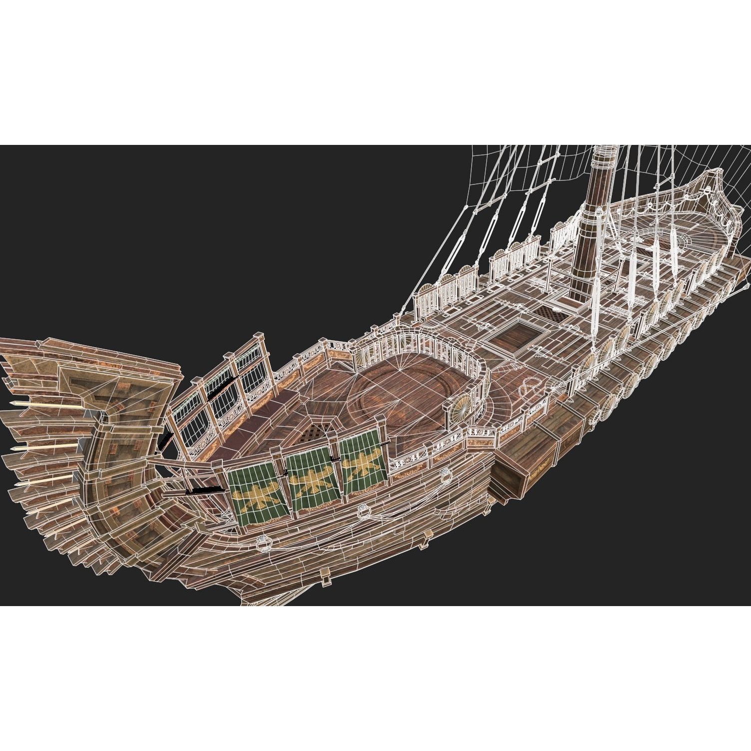 Trireme - Low-Poly Game-Ready 3D Model - View 35