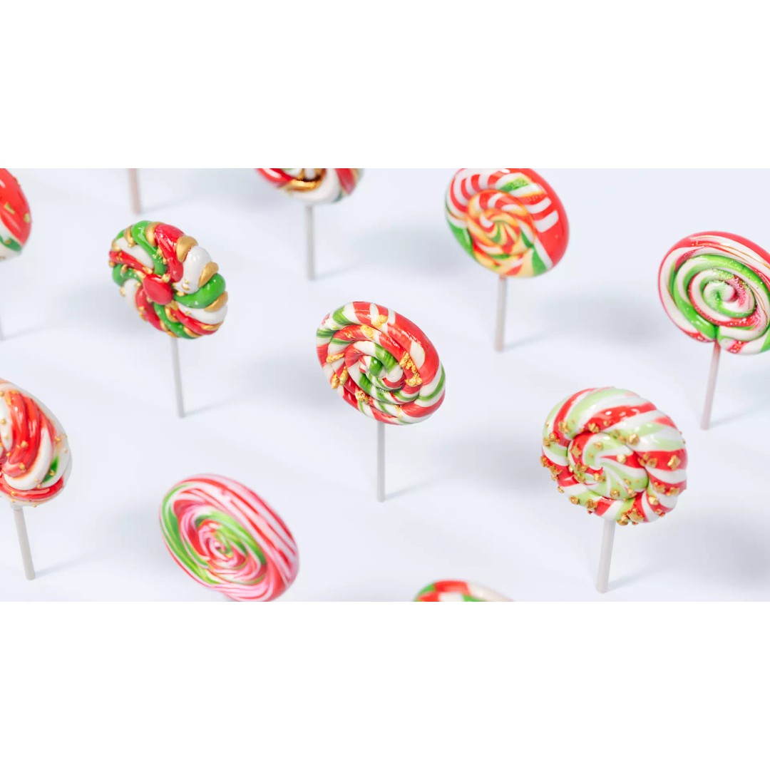 Whirlpool Lollipop 3D Model – Christmas Style PBR Asset, FBX, OBJ - View 5